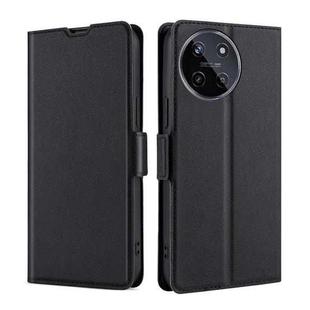 For Realme 11 4G Ultra-thin Voltage Side Buckle Horizontal Flip Leather Phone Case(Black)