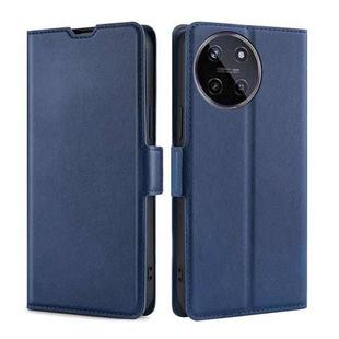 For Realme 11 4G Ultra-thin Voltage Side Buckle Horizontal Flip Leather Phone Case(Blue)