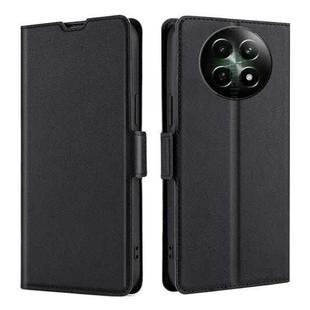 For Realme 12 5G Ultra-thin Voltage Side Buckle Horizontal Flip Leather Phone Case(Black)