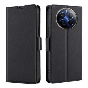 For Realme 12 Pro 5G Ultra-thin Voltage Side Buckle Horizontal Flip Leather Phone Case(Black)