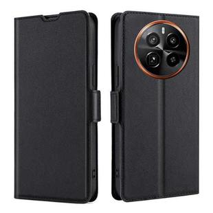 For Realme GT5 Pro 5G Ultra-thin Voltage Side Buckle Horizontal Flip Leather Phone Case(Black)