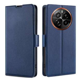 For Realme GT5 Pro 5G Ultra-thin Voltage Side Buckle Horizontal Flip Leather Phone Case(Blue)