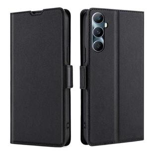 For Realme C65 4G Ultra-thin Voltage Side Buckle Horizontal Flip Leather Phone Case(Black)