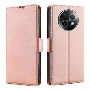 For Realme 13 Pro 5G Ultra-thin Voltage Side Buckle Horizontal Flip Leather Phone Case(Rose Gold)