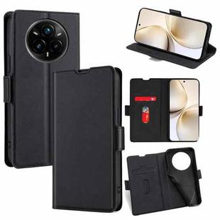 For Realme 14 Pro 5G Global Ultra-thin Voltage Side Buckle Horizontal Flip Leather Phone Case(Black)