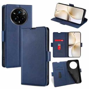 For Realme 14 Pro 5G Global Ultra-thin Voltage Side Buckle Horizontal Flip Leather Phone Case(Blue)