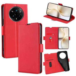 For Realme 14 Pro 5G Global Ultra-thin Voltage Side Buckle Horizontal Flip Leather Phone Case(Red)