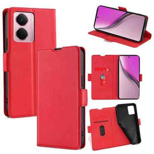 For Realme P3 Pro 5G Global Ultra-thin Voltage Side Buckle Horizontal Flip Leather Phone Case(Red)