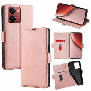 For Realme P3 Ultra 5G Ultra-thin Voltage Side Buckle Horizontal Flip Leather Phone Case(Rose Gold)