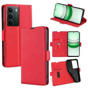 For Realme C71 4G Ultra-thin Voltage Side Buckle Horizontal Flip Leather Phone Case(Red)