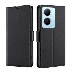 For vivo Y78 Plus 5G Ultra-thin Voltage Side Buckle Horizontal Flip Leather Phone Case(Black)