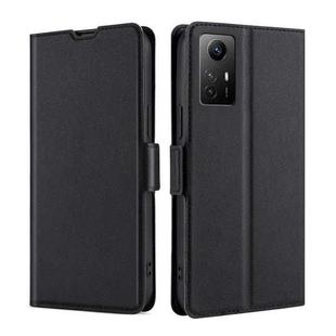For Xiaomi Redmi Note 12S 4G Ultra-thin Voltage Side Buckle Horizontal Flip Leather Phone Case(Black)