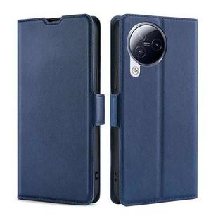 For Xiaomi Civi 3 5G Ultra-thin Voltage Side Buckle Horizontal Flip Leather Phone Case(Blue)