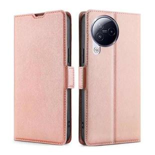 For Xiaomi Civi 3 5G Ultra-thin Voltage Side Buckle Horizontal Flip Leather Phone Case(Rose Gold)