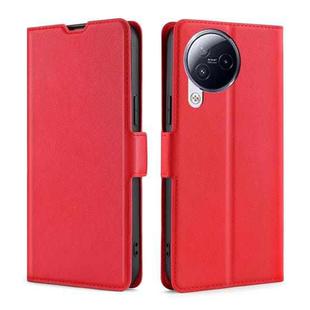 For Xiaomi Civi 3 5G Ultra-thin Voltage Side Buckle Horizontal Flip Leather Phone Case(Red)