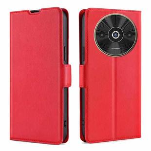 For Xiaomi Redmi A3 4G Ultra-thin Voltage Side Buckle Horizontal Flip Leather Phone Case(Red)