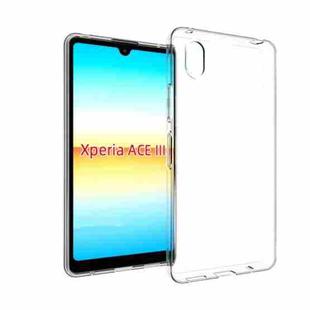 For Sony Xperia Ace III Waterproof Texture TPU Phone Case(Transparent)