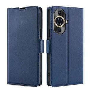 For Huawei nova 11 Pro 4G / 11 Ultra 4G Ultra-thin Voltage Side Buckle Horizontal Flip Leather Phone Case(Blue)