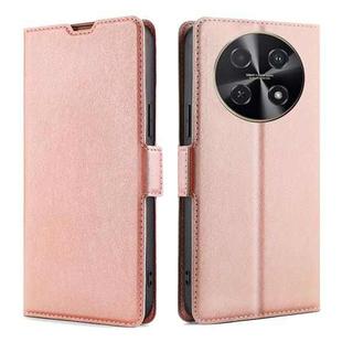 For Huawei nova 12i 4G Ultra-thin Voltage Side Buckle Horizontal Flip Leather Phone Case(Rose Gold)