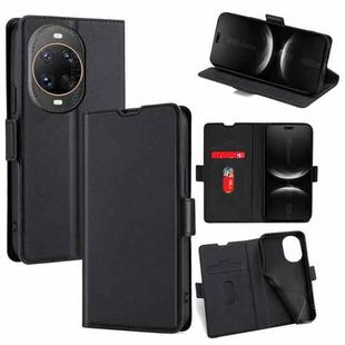 For Huawei nova 14 Ultra 5G Ultra-thin Voltage Side Buckle Horizontal Flip Leather Phone Case(Black)