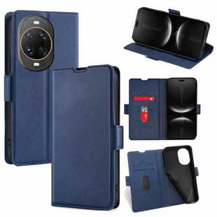 For Huawei nova 14 Ultra 5G Ultra-thin Voltage Side Buckle Horizontal Flip Leather Phone Case(Blue)