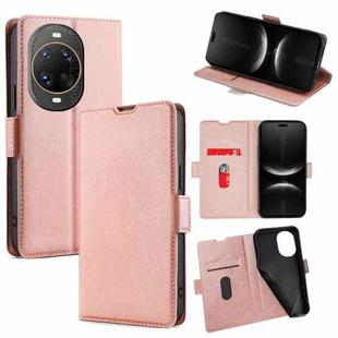 For Huawei nova 14 Ultra 5G Ultra-thin Voltage Side Buckle Horizontal Flip Leather Phone Case(Rose Gold)