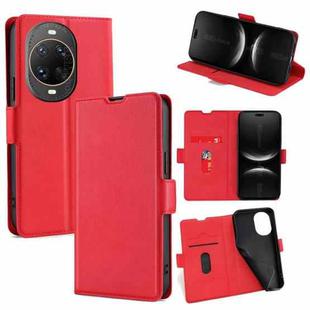 For Huawei nova 14 Ultra 5G Ultra-thin Voltage Side Buckle Horizontal Flip Leather Phone Case(Red)