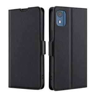 For Nokia C02 TA-1522 Ultra-thin Voltage Side Buckle Horizontal Flip Leather Phone Case(Black)