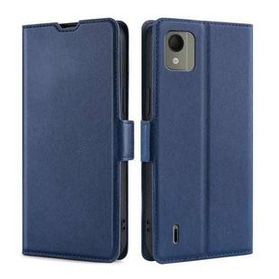 For Nokia C110 4G Ultra-thin Voltage Side Buckle Horizontal Flip Leather Phone Case(Blue)