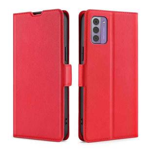 For Nokia G42 5G Ultra-thin Voltage Side Buckle Horizontal Flip Leather Phone Case(Red)