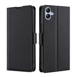 For Samsung Galaxy A04e 4G Ultra-thin Voltage Side Buckle Horizontal Flip Leather Phone Case(Black)