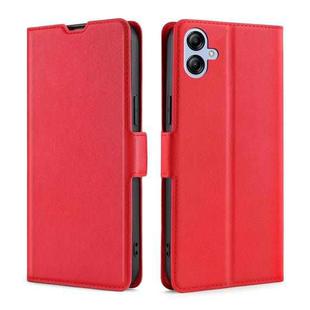 For Samsung Galaxy A04e 4G Ultra-thin Voltage Side Buckle Horizontal Flip Leather Phone Case(Red)