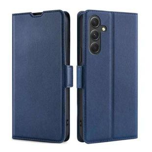For Samsung Galaxy A54 5G Ultra-thin Voltage Side Buckle Horizontal Flip Leather Phone Case(Blue)