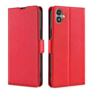 For Samsung Galaxy F14 5G Ultra-thin Voltage Side Buckle Horizontal Flip Leather Phone Case(Red)
