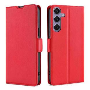 For Samsung Galaxy S24+ 5G Ultra-thin Voltage Side Buckle Horizontal Flip Leather Phone Case(Red)