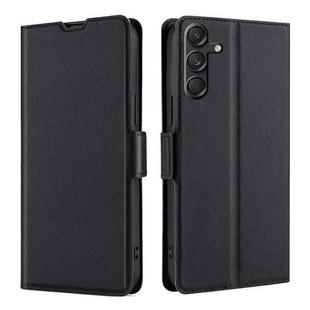 For Samsung Galaxy M55 5G Ultra-thin Voltage Side Buckle Horizontal Flip Leather Phone Case(Black)