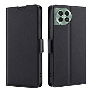 For OnePlus Ace 3 Pro 5G Ultra-thin Voltage Side Buckle Horizontal Flip Leather Phone Case(Black)