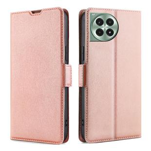 For OnePlus Ace 3 Pro 5G Ultra-thin Voltage Side Buckle Horizontal Flip Leather Phone Case(Rose Gold)