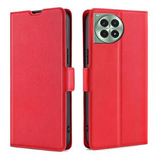 For OnePlus Ace 3 Pro 5G Ultra-thin Voltage Side Buckle Horizontal Flip Leather Phone Case(Red)