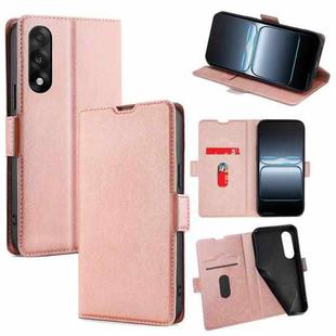 For OnePlus Ace 5 Ultra / Nord 5 Ultra-thin Voltage Side Buckle Horizontal Flip Leather Phone Case(Rose Gold)