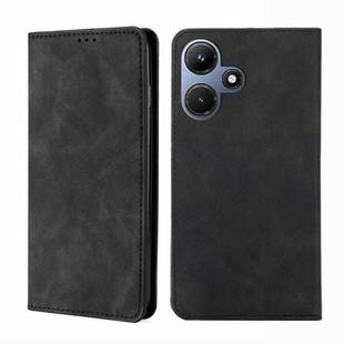For Infinix Hot 30i 4G Skin Feel Magnetic Leather Phone Case(Black)