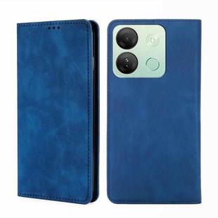 For Infinix Smart 7 HD Skin Feel Magnetic Leather Phone Case(Blue)