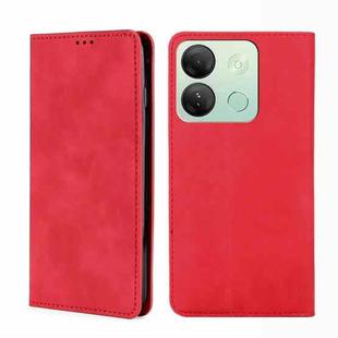 For Infinix Smart 7 HD Skin Feel Magnetic Leather Phone Case(Red)