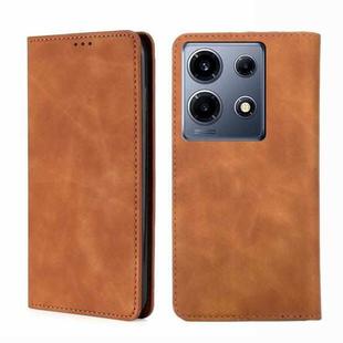 For Infinix Note 30 5G Skin Feel Magnetic Leather Phone Case(Light Brown)