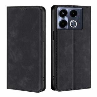 For Infinix Note 40 4G Skin Feel Magnetic Leather Phone Case(Black)