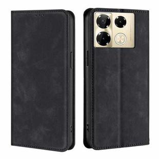 For Infinix Note 40 Pro 4G Skin Feel Magnetic Leather Phone Case(Black)