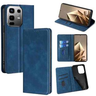 For Infinix Note 50 4G Skin Feel Magnetic Leather Phone Case(Blue)