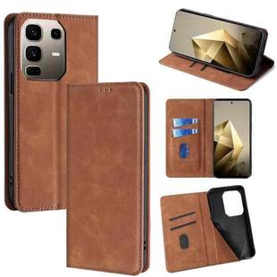 For Infinix Note 50 Pro+ 5G Skin Feel Magnetic Leather Phone Case(Light Brown)
