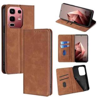 For Infinix Note 50s 5G Skin Feel Magnetic Leather Phone Case(Light Brown)