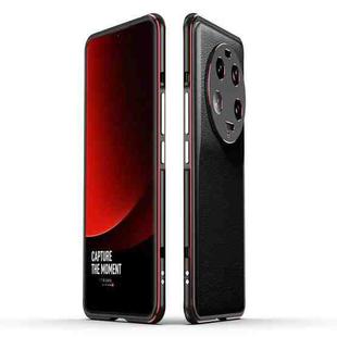 For Xiaomi 13 Ultra LK Aurora Metal Phone Frame with Lens Cover(Black Red)